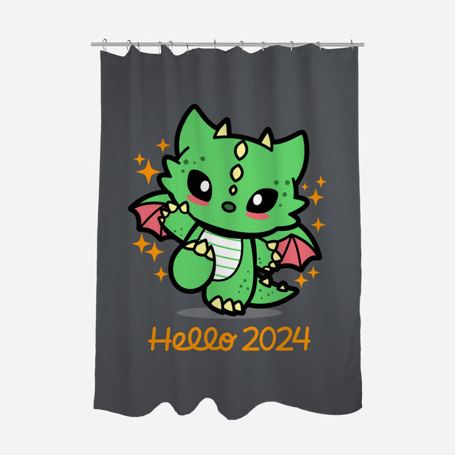 Hello 2024-None-Polyester-Shower Curtain-Boggs Nicolas