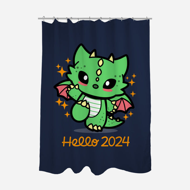 Hello 2024-None-Polyester-Shower Curtain-Boggs Nicolas