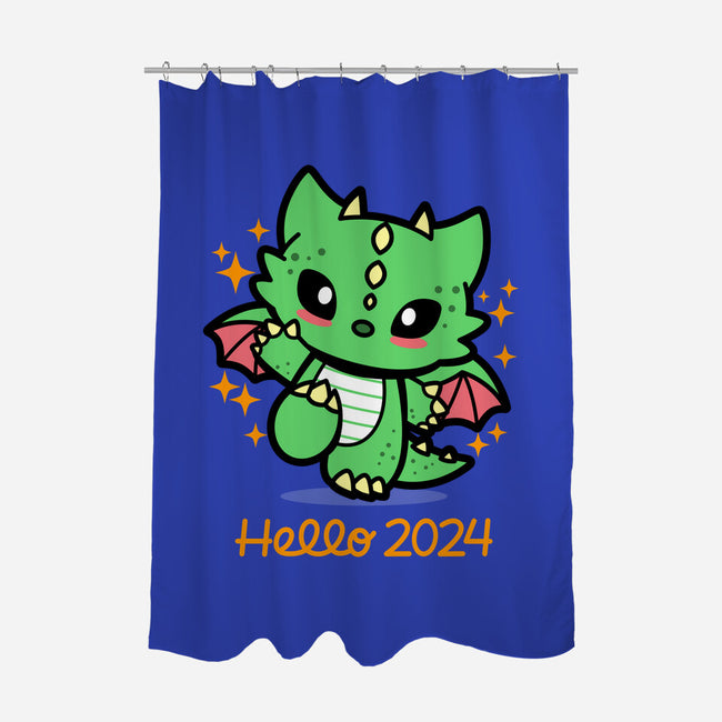 Hello 2024-None-Polyester-Shower Curtain-Boggs Nicolas