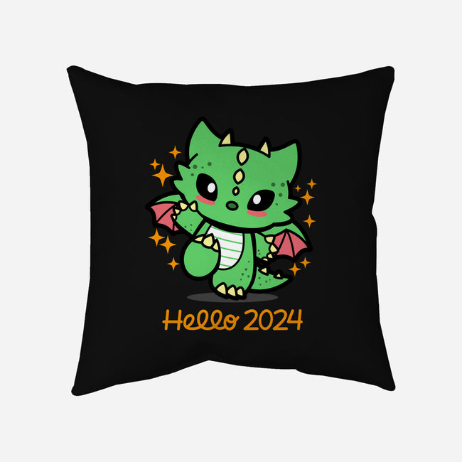 Hello 2024-None-Removable Cover-Throw Pillow-Boggs Nicolas