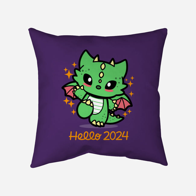 Hello 2024-None-Removable Cover-Throw Pillow-Boggs Nicolas