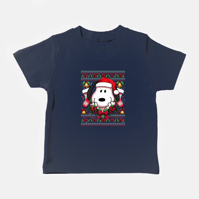 Snoopy Christmas Sweater-Baby-Basic-Tee-JamesQJO