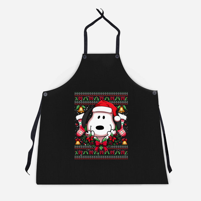 Snoopy Christmas Sweater-Unisex-Kitchen-Apron-JamesQJO