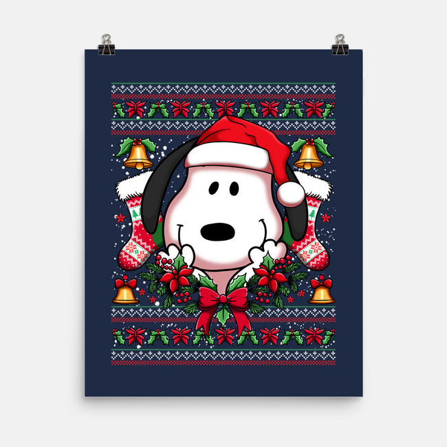 Snoopy Christmas Sweater-None-Matte-Poster-JamesQJO