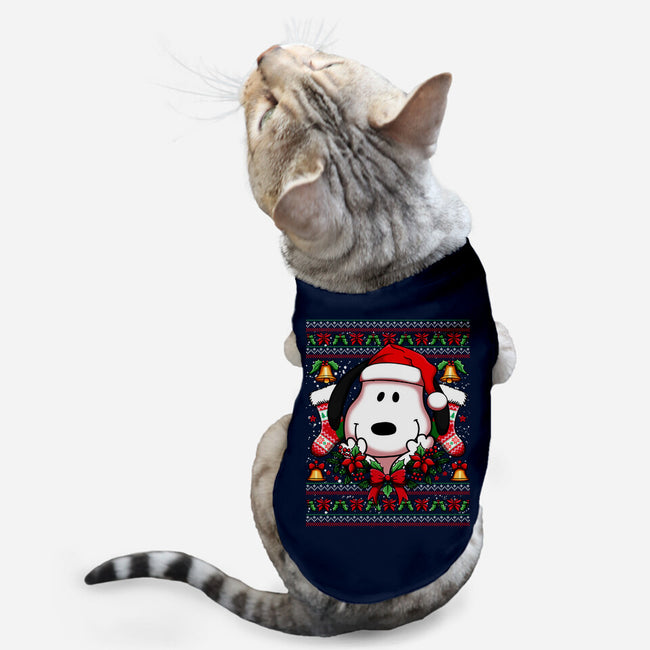 Snoopy Christmas Sweater-Cat-Basic-Pet Tank-JamesQJO