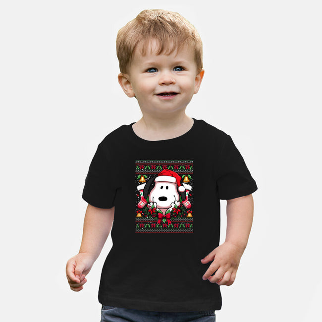 Snoopy Christmas Sweater-Baby-Basic-Tee-JamesQJO