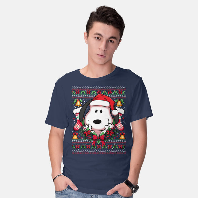 Snoopy Christmas Sweater-Mens-Basic-Tee-JamesQJO