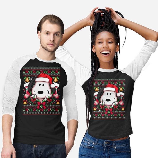 Snoopy Christmas Sweater-Unisex-Baseball-Tee-JamesQJO