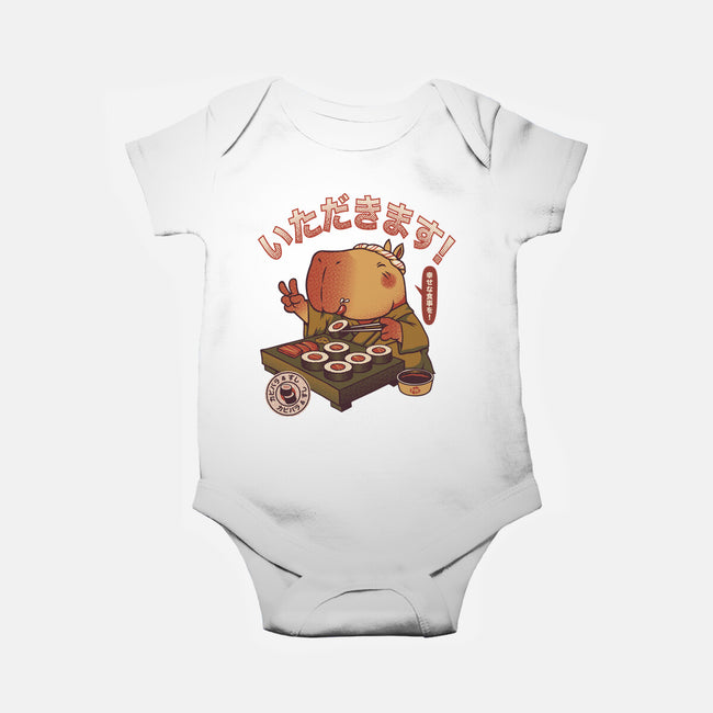 Sushi Chef Cute Capybara-Baby-Basic-Onesie-tobefonseca