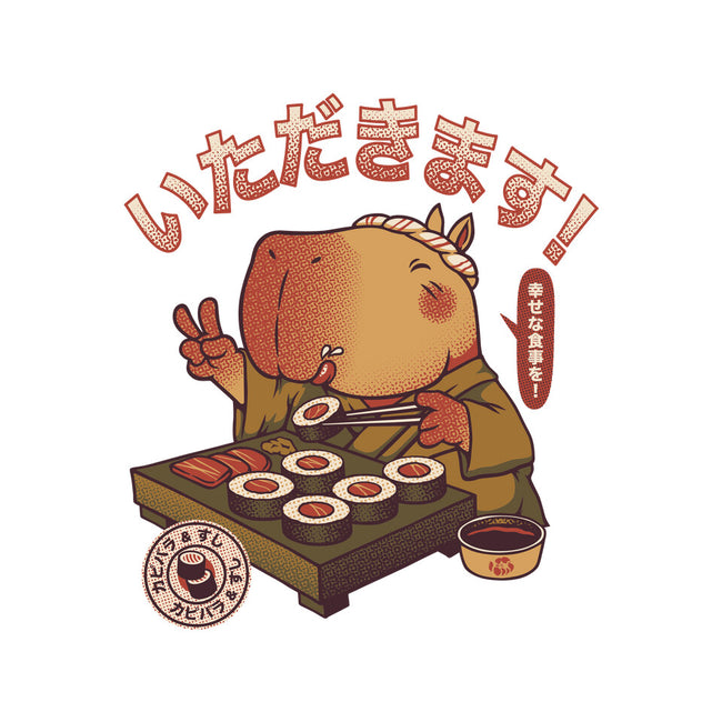 Sushi Chef Cute Capybara-Womens-Off Shoulder-Tee-tobefonseca