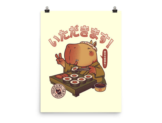 Sushi Chef Cute Capybara