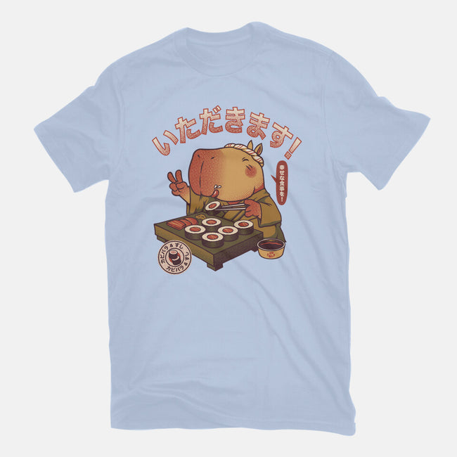 Sushi Chef Cute Capybara-Mens-Premium-Tee-tobefonseca