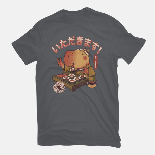 Sushi Chef Cute Capybara-Unisex-Basic-Tee-tobefonseca