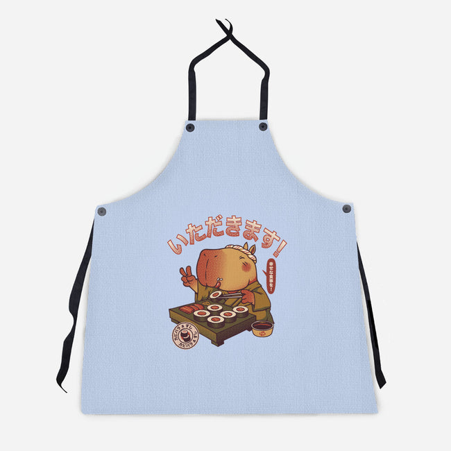 Sushi Chef Cute Capybara-Unisex-Kitchen-Apron-tobefonseca