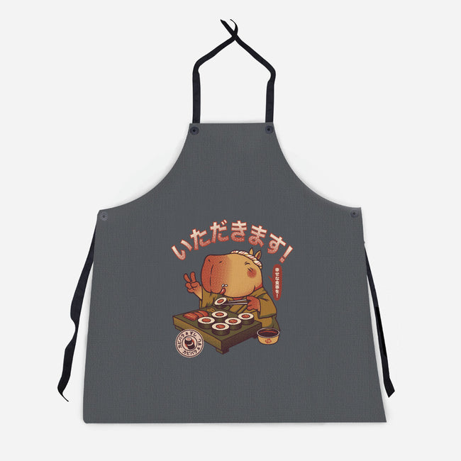 Sushi Chef Cute Capybara-Unisex-Kitchen-Apron-tobefonseca