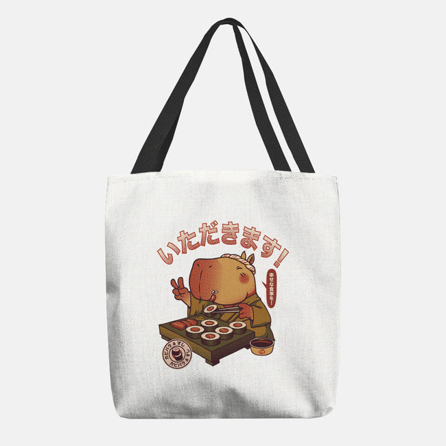 Sushi Chef Cute Capybara-None-Basic Tote-Bag-tobefonseca