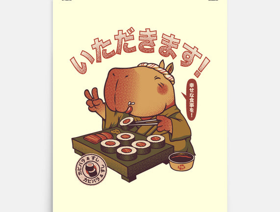 Sushi Chef Cute Capybara