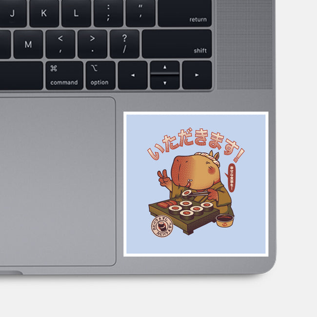 Sushi Chef Cute Capybara-None-Glossy-Sticker-tobefonseca