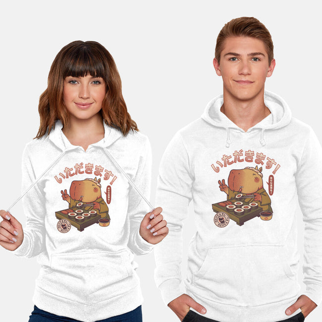 Sushi Chef Cute Capybara-Unisex-Pullover-Sweatshirt-tobefonseca