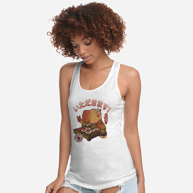 Sushi Chef Cute Capybara-Womens-Racerback-Tank-tobefonseca