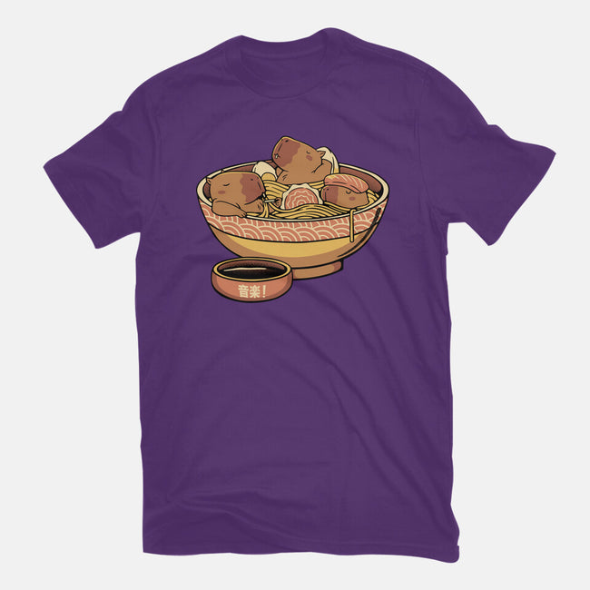 Capybara Cute Ramen-Mens-Basic-Tee-tobefonseca