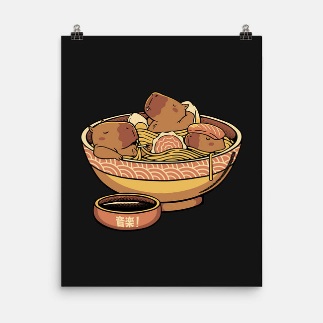 Capybara Cute Ramen-None-Matte-Poster-tobefonseca