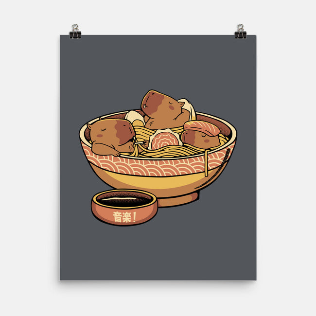 Capybara Cute Ramen-None-Matte-Poster-tobefonseca