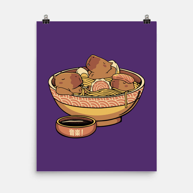 Capybara Cute Ramen-None-Matte-Poster-tobefonseca