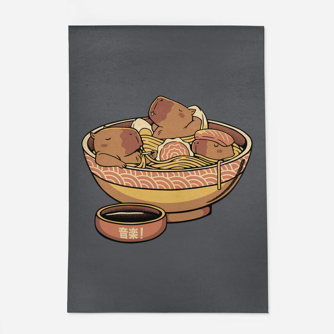 Capybara Cute Ramen-None-Outdoor-Rug-tobefonseca