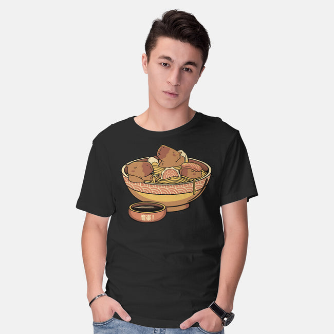 Capybara Cute Ramen-Mens-Basic-Tee-tobefonseca