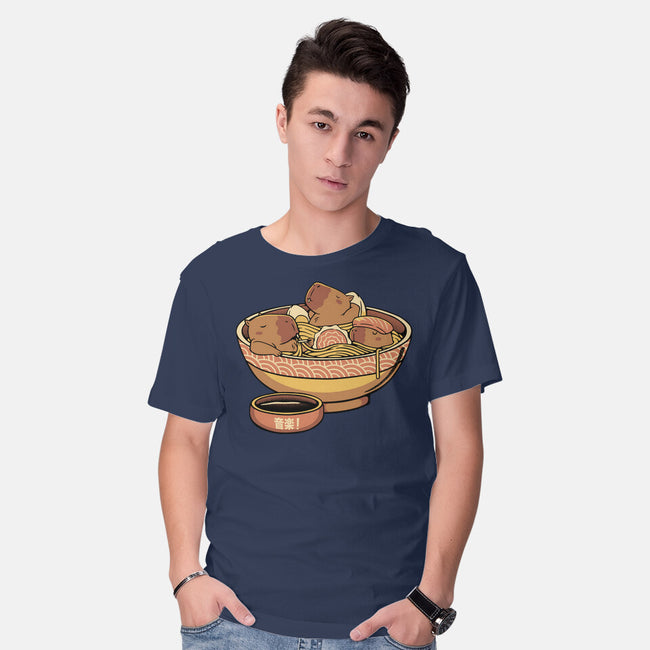 Capybara Cute Ramen-Mens-Basic-Tee-tobefonseca