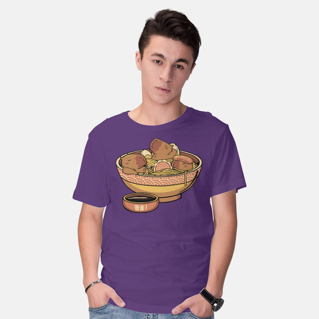 Capybara Cute Ramen-Mens-Basic-Tee-tobefonseca