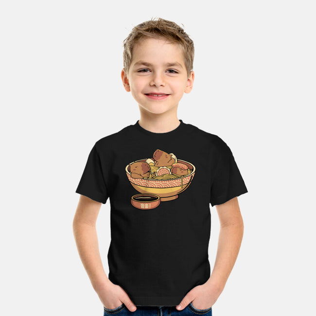 Capybara Cute Ramen-Youth-Basic-Tee-tobefonseca