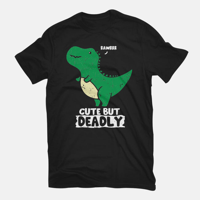 Cute But Deadly T-Rex-Womens-Fitted-Tee-turborat14