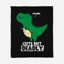 Cute But Deadly T-Rex-None-Fleece-Blanket-turborat14