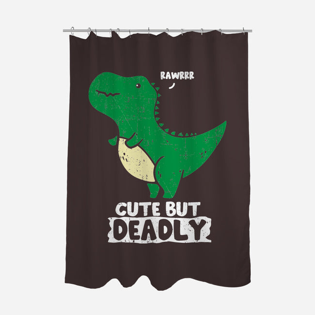 Cute But Deadly T-Rex-None-Polyester-Shower Curtain-turborat14