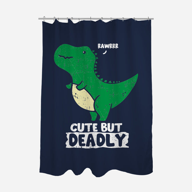 Cute But Deadly T-Rex-None-Polyester-Shower Curtain-turborat14