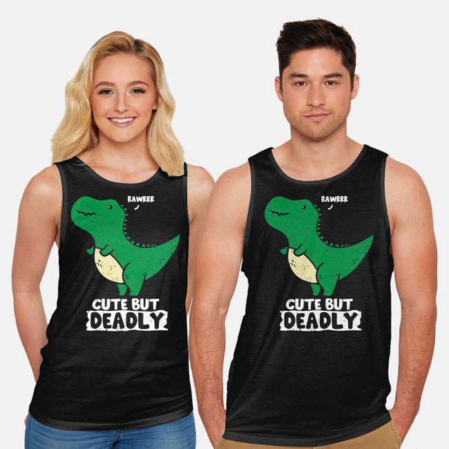 Cute But Deadly T-Rex-Unisex-Basic-Tank-turborat14