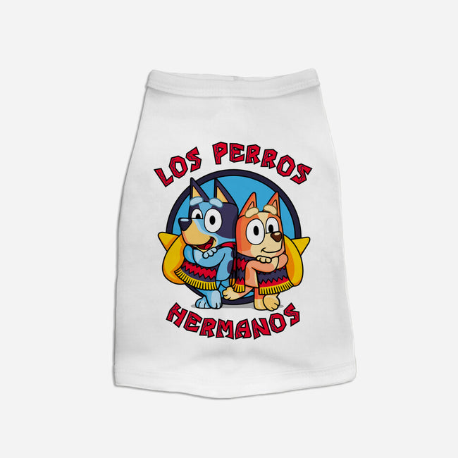 Los Perros Hermanos-Dog-Basic-Pet Tank-Raffiti