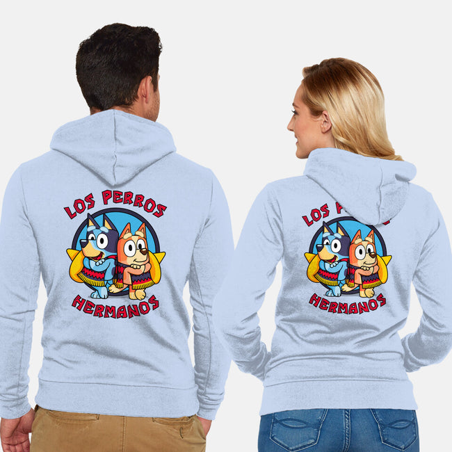 Los Perros Hermanos-Unisex-Zip-Up-Sweatshirt-Raffiti