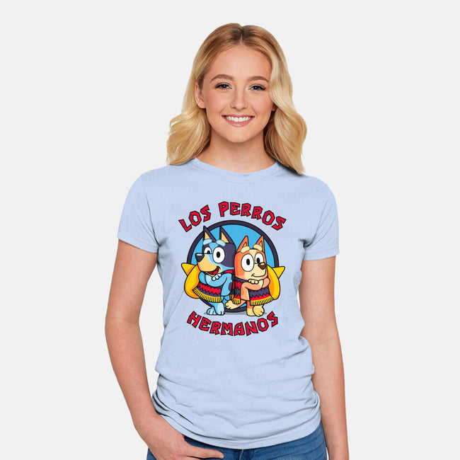 Los Perros Hermanos-Womens-Fitted-Tee-Raffiti