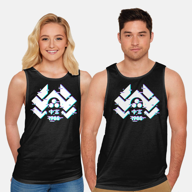 Glitch Nakatomi-Unisex-Basic-Tank-spoilerinc