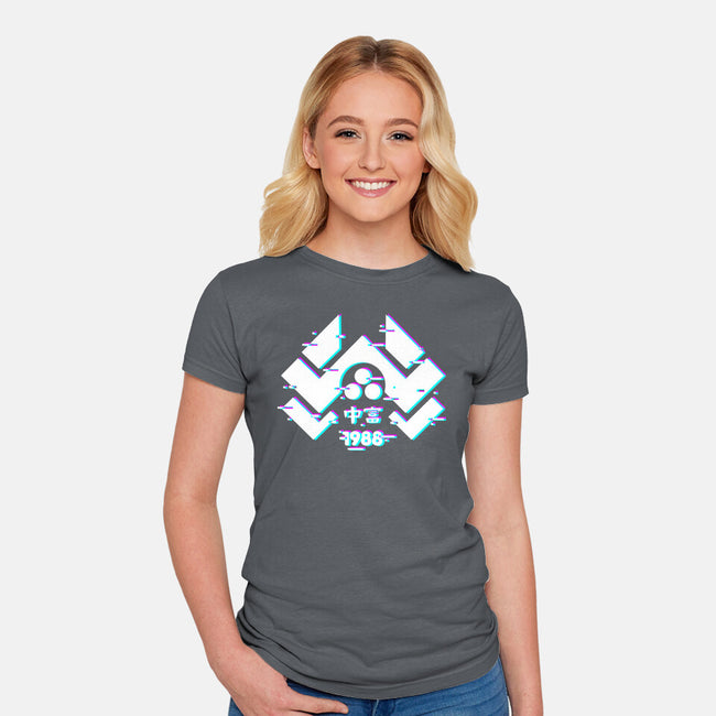 Glitch Nakatomi-Womens-Fitted-Tee-spoilerinc