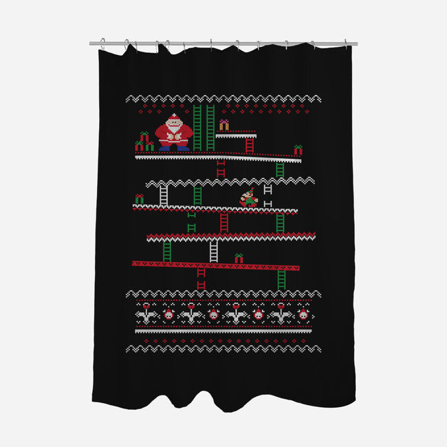 Arcade Climber Christmas-None-Polyester-Shower Curtain-WhosTonyRamos