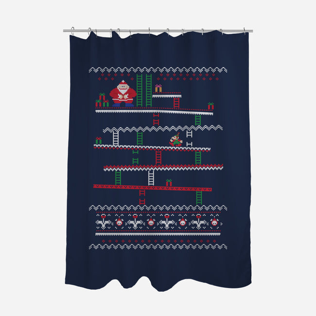 Arcade Climber Christmas-None-Polyester-Shower Curtain-WhosTonyRamos