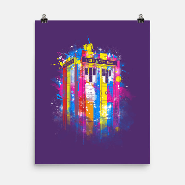 Rainbow Tardis-None-Matte-Poster-kharmazero