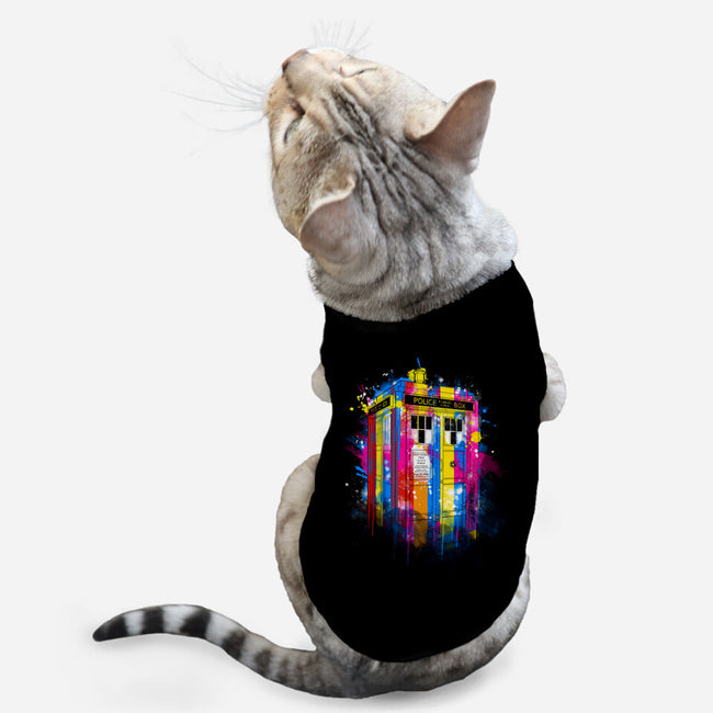 Rainbow Tardis-Cat-Basic-Pet Tank-kharmazero