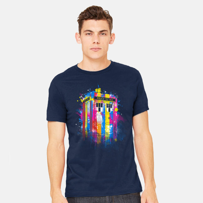 Rainbow Tardis-Mens-Heavyweight-Tee-kharmazero