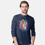 Rainbow Tardis-Mens-Long Sleeved-Tee-kharmazero