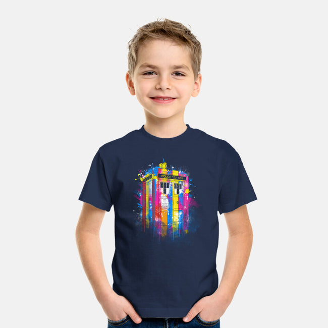 Rainbow Tardis-Youth-Basic-Tee-kharmazero